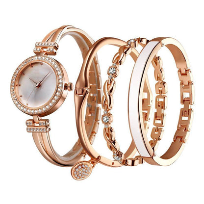Buy Center Women's Fashion Quartz Watch Set - Elegant Bracelet Style - Buy Center