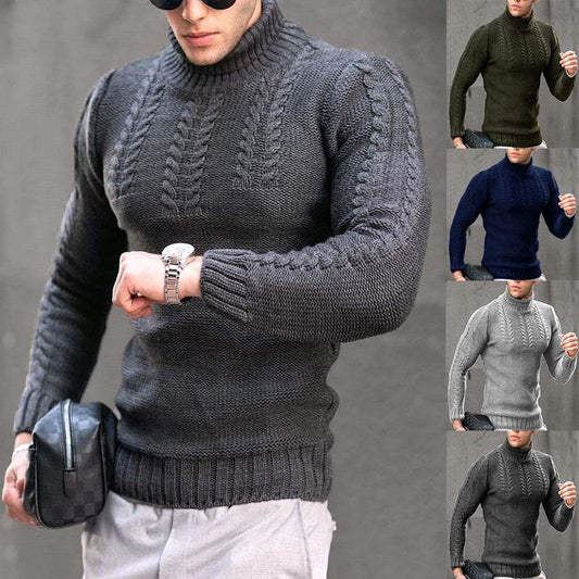 Buycenter Men's Turtleneck Sweater - Thermal Long-Sleeve for Winter - Buy Center