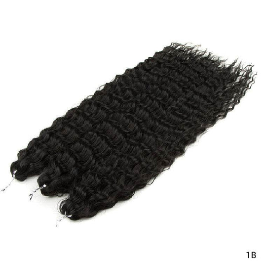 Chemical Fiber Water Ripple Crochet Curls - Stylish Synthetic Hair Extensions - Buy Center
