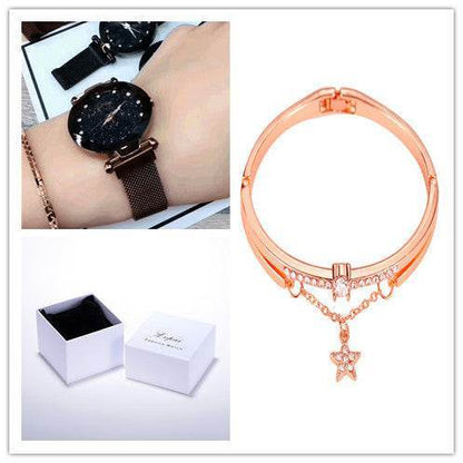 Buycenter Star Watch - Fashion Quartz Stainless Steel with 2 Bracelets - Buy Center