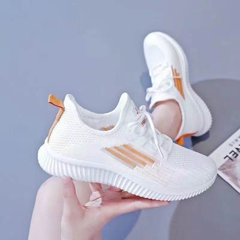 Breathable Casual Sports Flats - Korean Flyknit Shoes for Comfort & Style - Buy Center