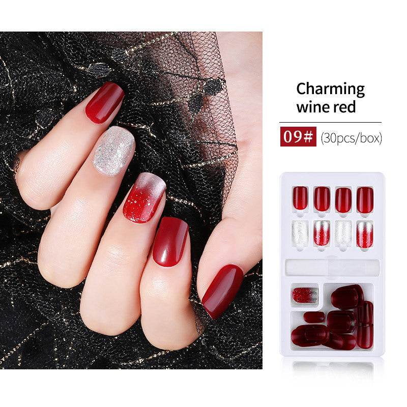 30pcs Detachable False Nail Tips Set - Stylish Full Cover Short Nails - Buy Center