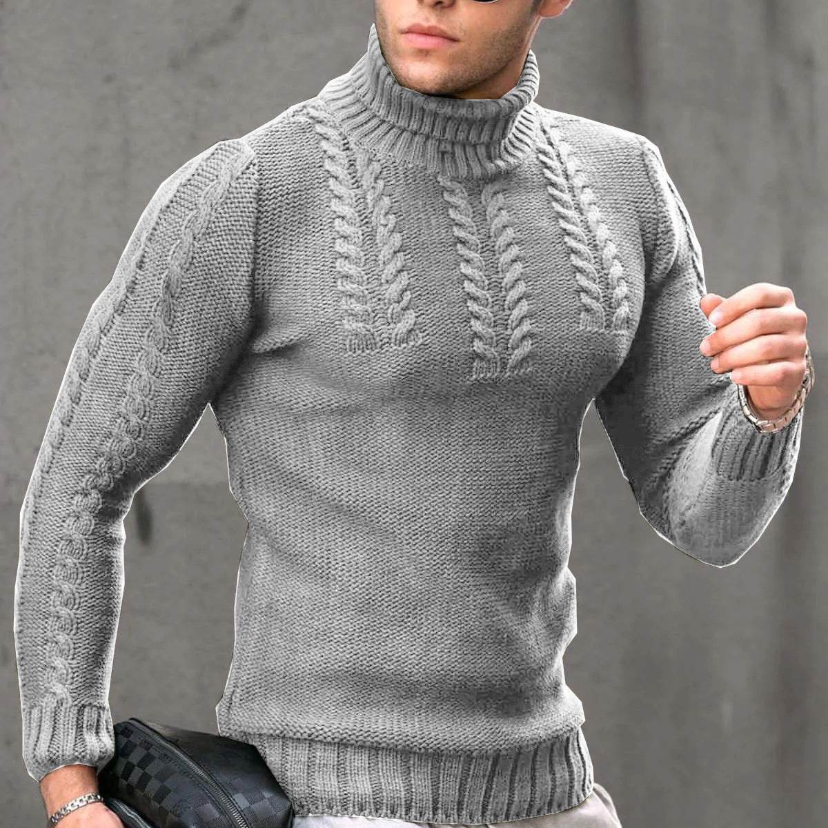 Buycenter Men's Turtleneck Sweater - Thermal Long-Sleeve for Winter - Buy Center