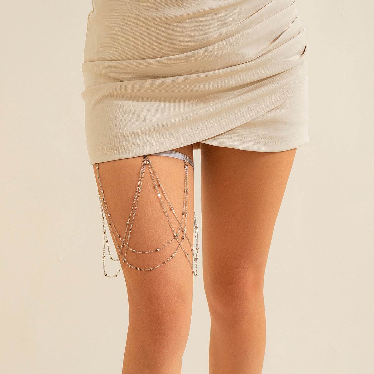 Multi-Layer Chain Star Thigh Ring - Stylish Body Jewelry for Trendsetters - Buy Center