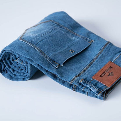 Buycenter Men's Skinny Trousers - Comfortable Mid Waist Denim Pants - Buy Center