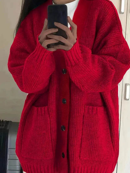 Buycenter Women's Vintage Loose Outer Wear Coat - Japanese Lazy Style - Buy Center