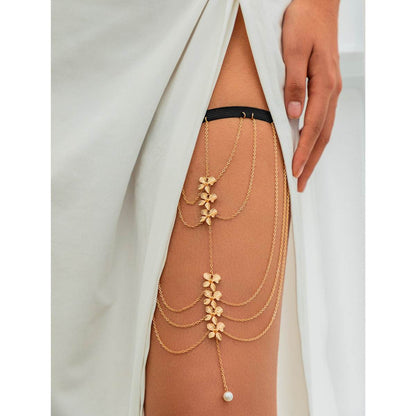 Multi-Layer Chain Star Thigh Ring - Stylish Body Jewelry for Trendsetters - Buy Center