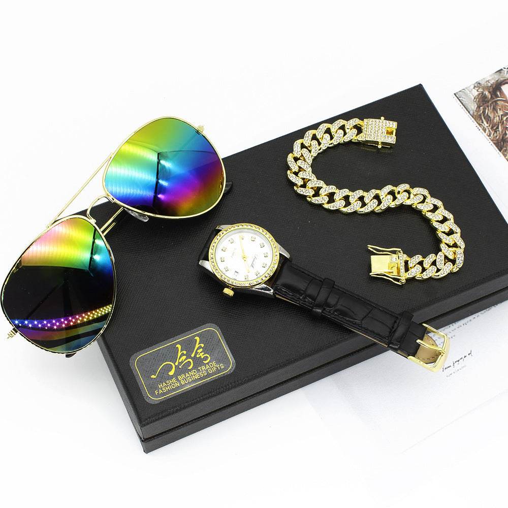 Women's High Sense Bracelet Watch Suit - Stylish Sunglasses & Gift Box - Buy Center