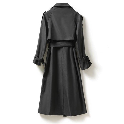 Women's Mid-Length Trench Coat - Slim Fit British Style for Elegance - Buy Center