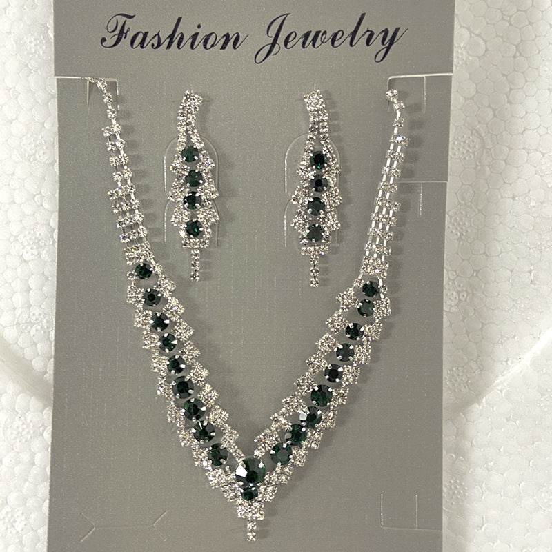 Buycenter Women's Minimalist Crystal Necklace Set - Fashion Jewelry - Buy Center