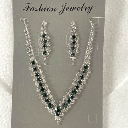 Buycenter Women's Minimalist Crystal Necklace Set - Fashion Jewelry - Buy Center