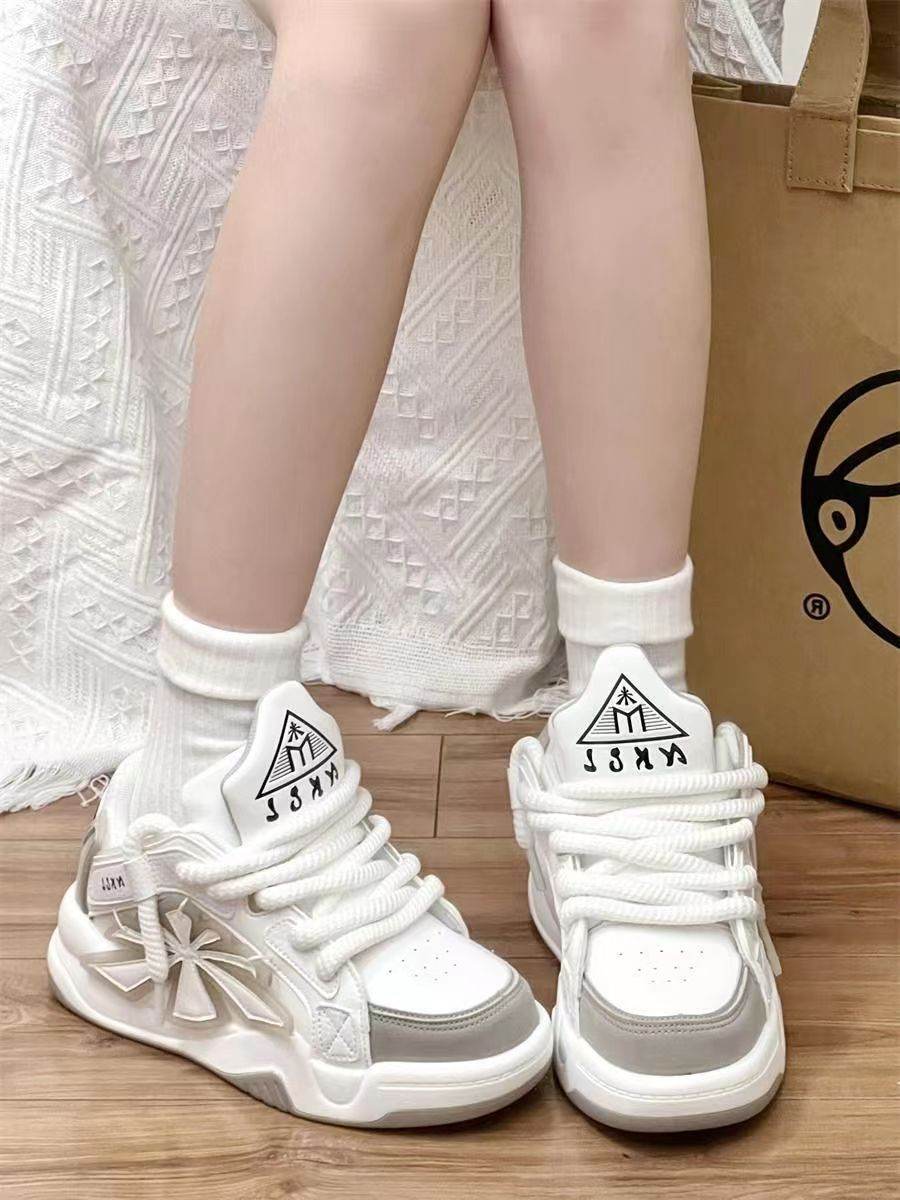 Niche Korean Style Daddy Shoes - Trendy Thick Bottom Casual Vulcanize Footwear - Buy Center