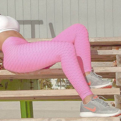 Buycenter Hip-Lift Sports Leggings - Breathable & Slimming, Solid Color - Buy Center