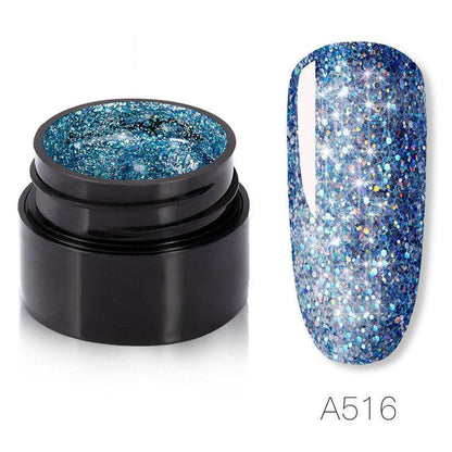 Sparkling Nail Gel Polish - 6 Color Options, Long-Lasting Shine - Buy Center