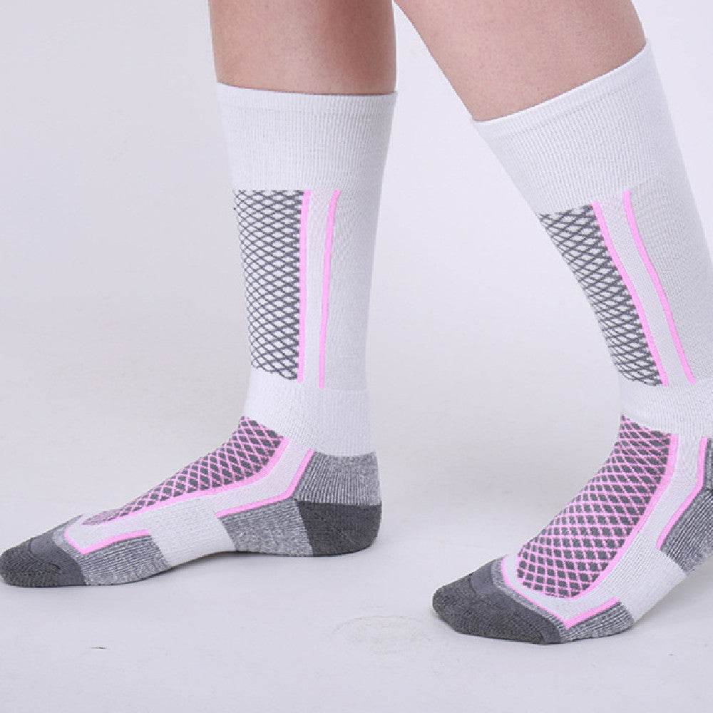 Thick Warm Athletic Socks - High Cylinder Striped Design for Comfort - Buy Center