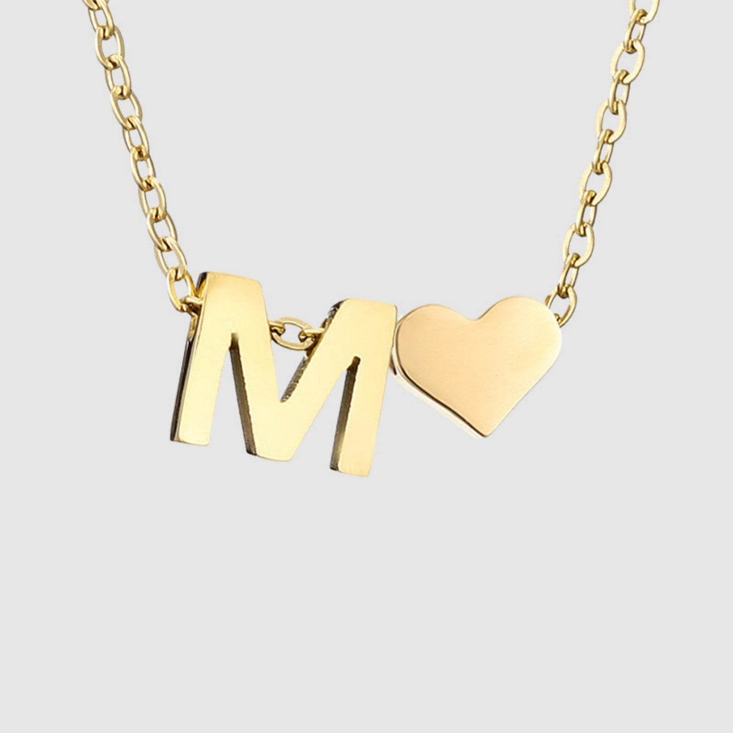 Buy Center Heart-Shaped Minimalist Necklace & Bracelet Set - Gold Alloy - Buy Center