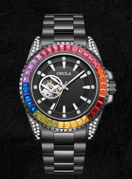 Buy Center Men's Automatic Mechanical Watch - Solid Steel Belt, 30m Waterproof - Buy Center