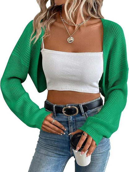 Buycenter Women's Knitted Cardigan Shawl - Long Sleeve, Loose Fit Top - Buy Center