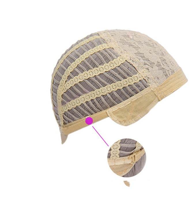 Stunning Golden Wig Headgear - Human Hair with Elegant Oblique Bangs - Buy Center