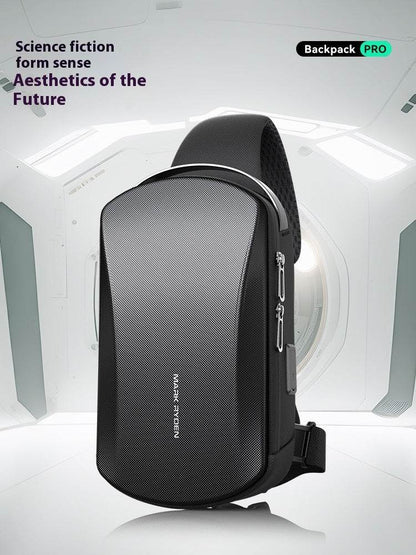 Men's Fashion Waterproof Messenger Bag - Hard Shell Crossbody Style - Buy Center