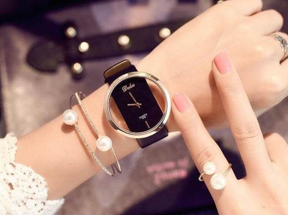 Buycenter Ladies Hollow Watch - Fashion Waterproof Quartz with Pin Buckle - Buy Center