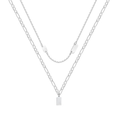 Elegant Simple Double Layer Stacked Necklace - Stylish Pearls Jewelry - Buy Center