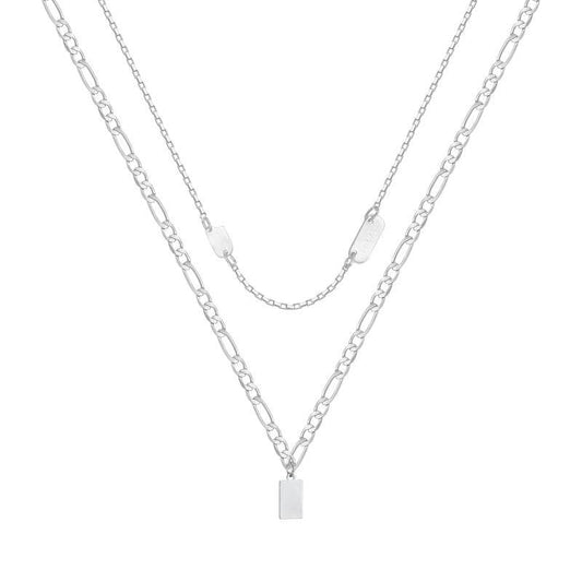 Elegant Simple Double Layer Stacked Necklace - Stylish Pearls Jewelry - Buy Center