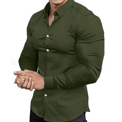 Men's Non-Ironing Casual Shirt - Anti-Wrinkle, Four-Sided Stretch Fabric - Buy Center