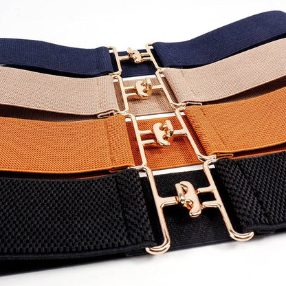 Women's Elastic Belt with Simple Buckle - Stylish & Adjustable for Any Outfit - Buy Center
