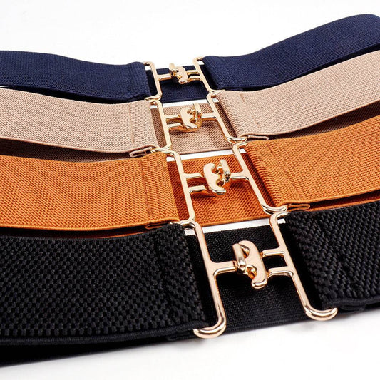 Women's Elastic Belt with Simple Buckle - Stylish & Adjustable for Any Outfit - Buy Center