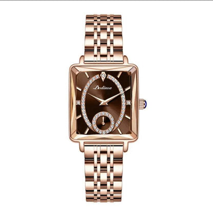 Buycenter Rose Gold Square Women's Watch - Quartz, Waterproof 30m - Buy Center