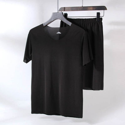 Men's Home Wear Short Sleeve Suit - Stylish, Comfortable Sleep Set - Buy Center
