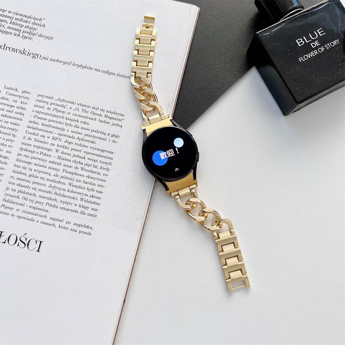 Women's Denim Chain Metal Smart Watch Wristband - Compatible with Samsung - Buy Center