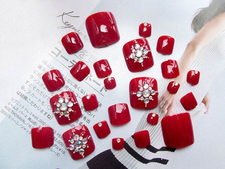 Pro Acrylic Toe Nails Set - 24pcs Stylish False Toenails for Easy Application - Buy Center