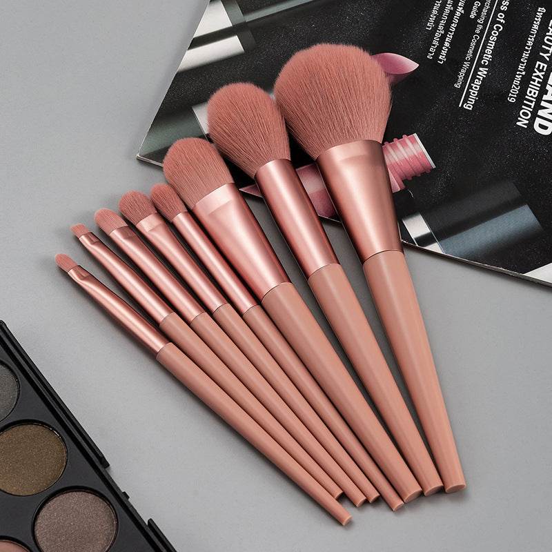8-Piece Makeup Brush Set - Soft Fibers for Flawless Application & Portability - Buy Center