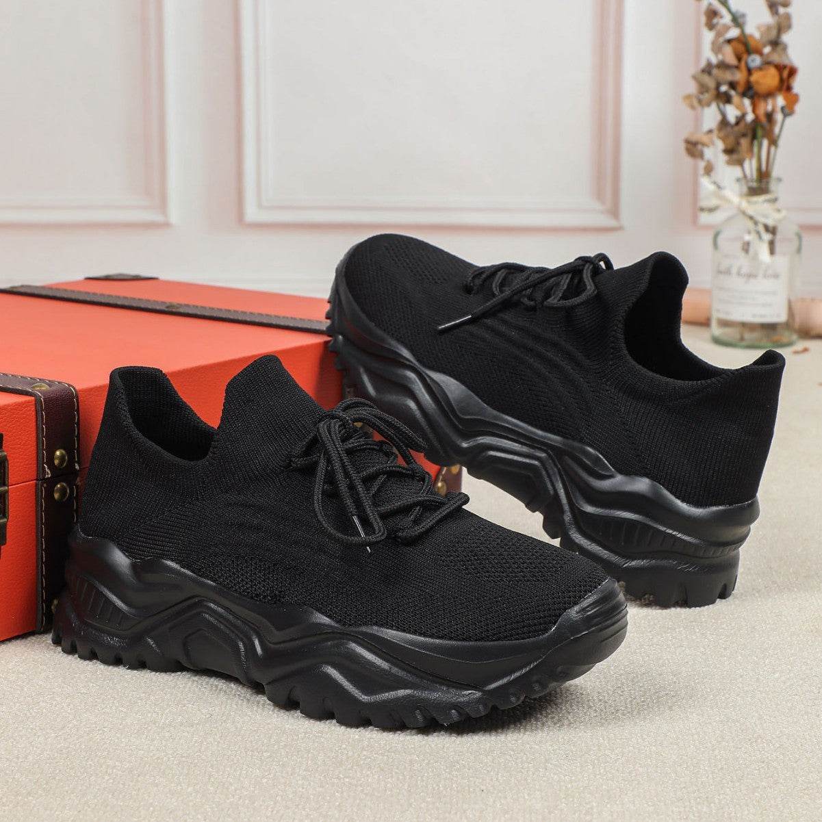 Buycenter Plus Size Sporty Women's Sock Shoes - Breathable Flyknit Design - Buy Center