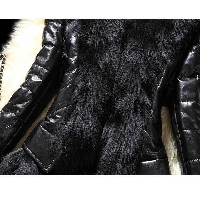 Buycenter Faux Fur Collar Leather Jacket - Stylish Black PU Coat for All Sizes - Buy Center