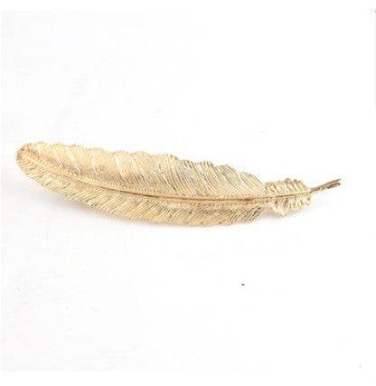 Boho Metal Leaf Hair Clip Barette - Chic Accessory for All Hair Types - Buy Center
