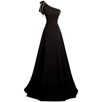 Buycenter Black Sleeveless Evening Dress - Elegant Long Skirt for Parties - Buy Center