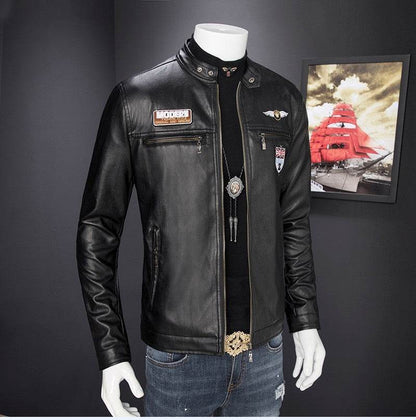 Trendy Handsome Locomotive PU Leather Coat - Stylish & Durable Fashion 2025 - Buy Center