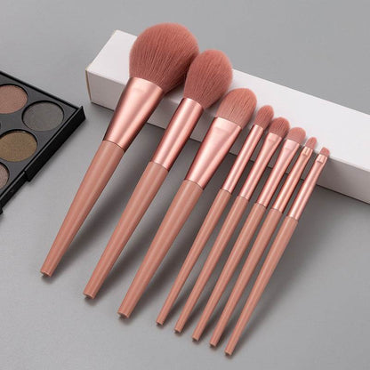 8-Piece Makeup Brush Set - Soft Fibers for Flawless Application & Portability - Buy Center
