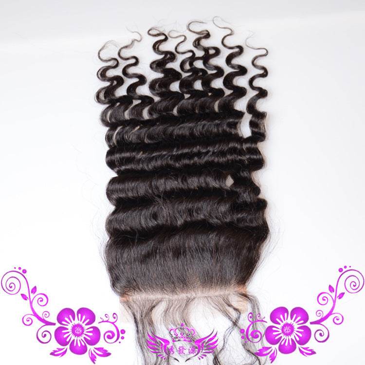 Live-Action Human Hair Wig - Hand-Woven Deep Wave Full Lace Closure - Buy Center