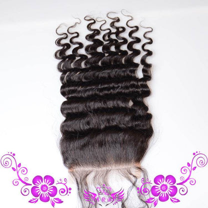 Live-Action Human Hair Wig - Hand-Woven Deep Wave Full Lace Closure - Buy Center