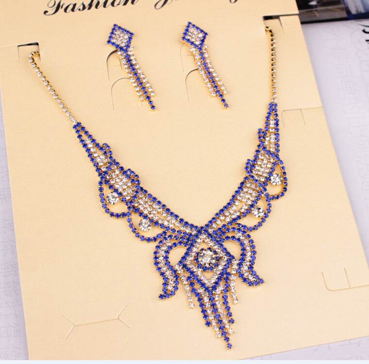 X526 Exaggerated Butterfly Necklace & Earrings - Elegant Bridal Jewelry Set - Buy Center