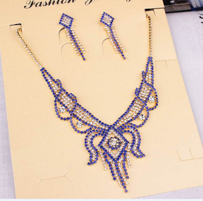 X526 Exaggerated Butterfly Necklace & Earrings - Elegant Bridal Jewelry Set - Buy Center