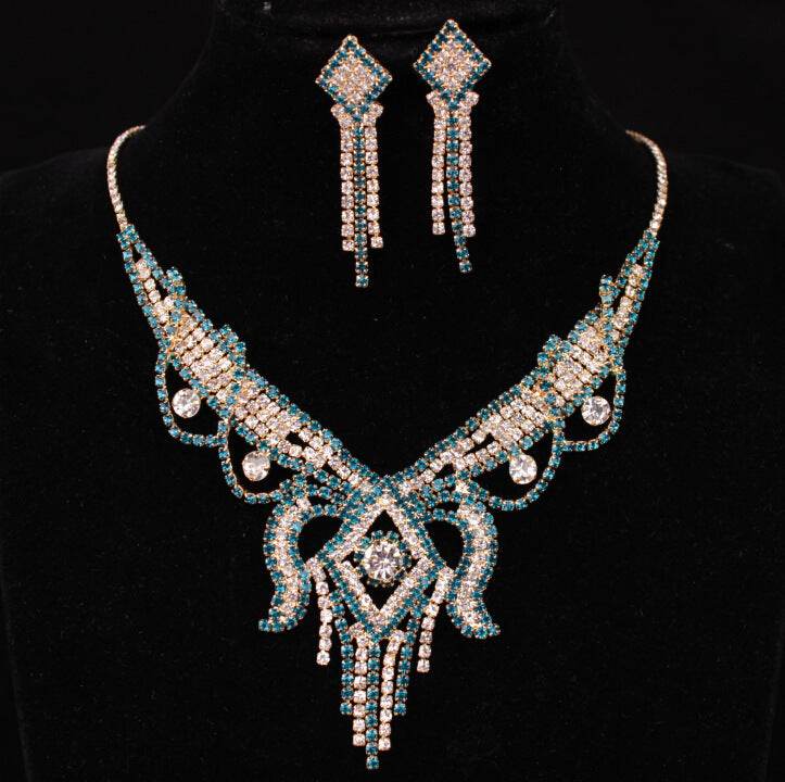 X526 Exaggerated Butterfly Necklace & Earrings - Elegant Bridal Jewelry Set - Buy Center