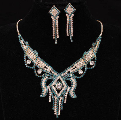 X526 Exaggerated Butterfly Necklace & Earrings - Elegant Bridal Jewelry Set - Buy Center