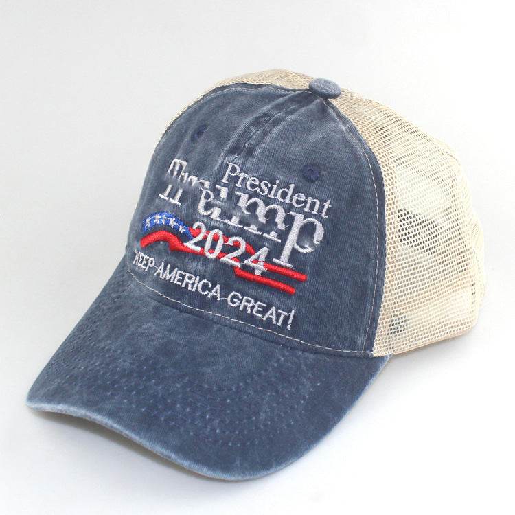 2024 American Election Baseball Cap - Washed Cotton Truck Driver Hat - Buy Center