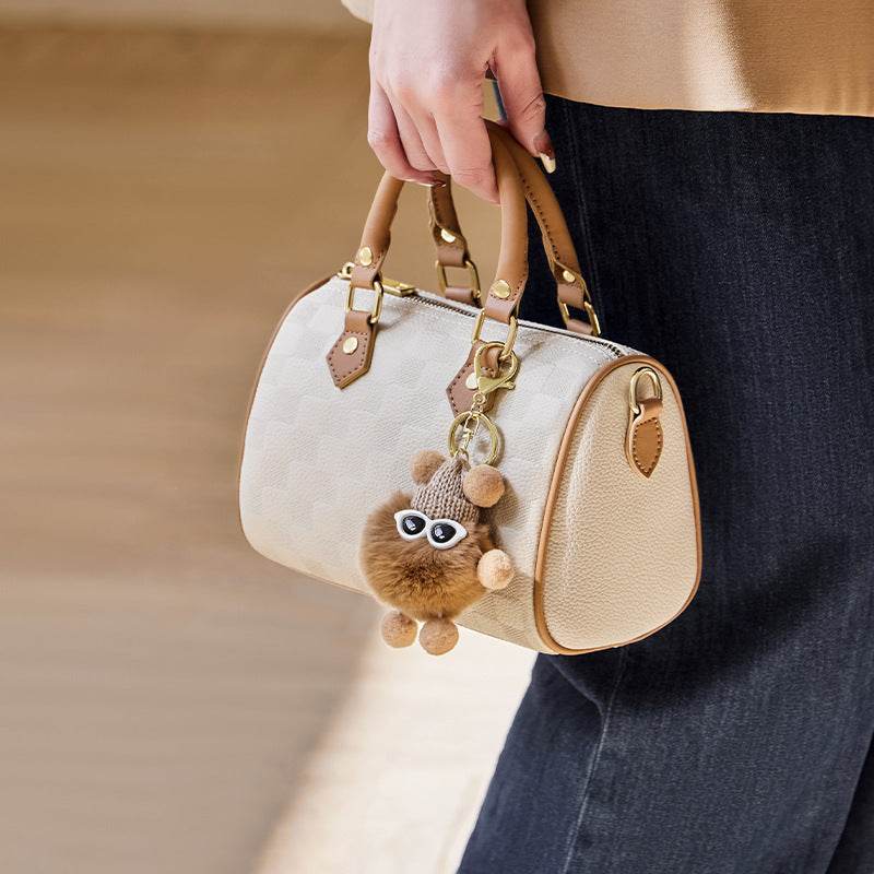 Buycenter Genuine Leather Crossbody Bag - Soft White Boston Design - Buy Center