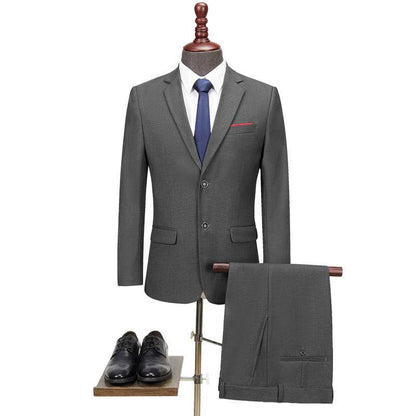 Buycenter Men's Business Suit - Slim Fit Two-Piece Plus Size - Buy Center